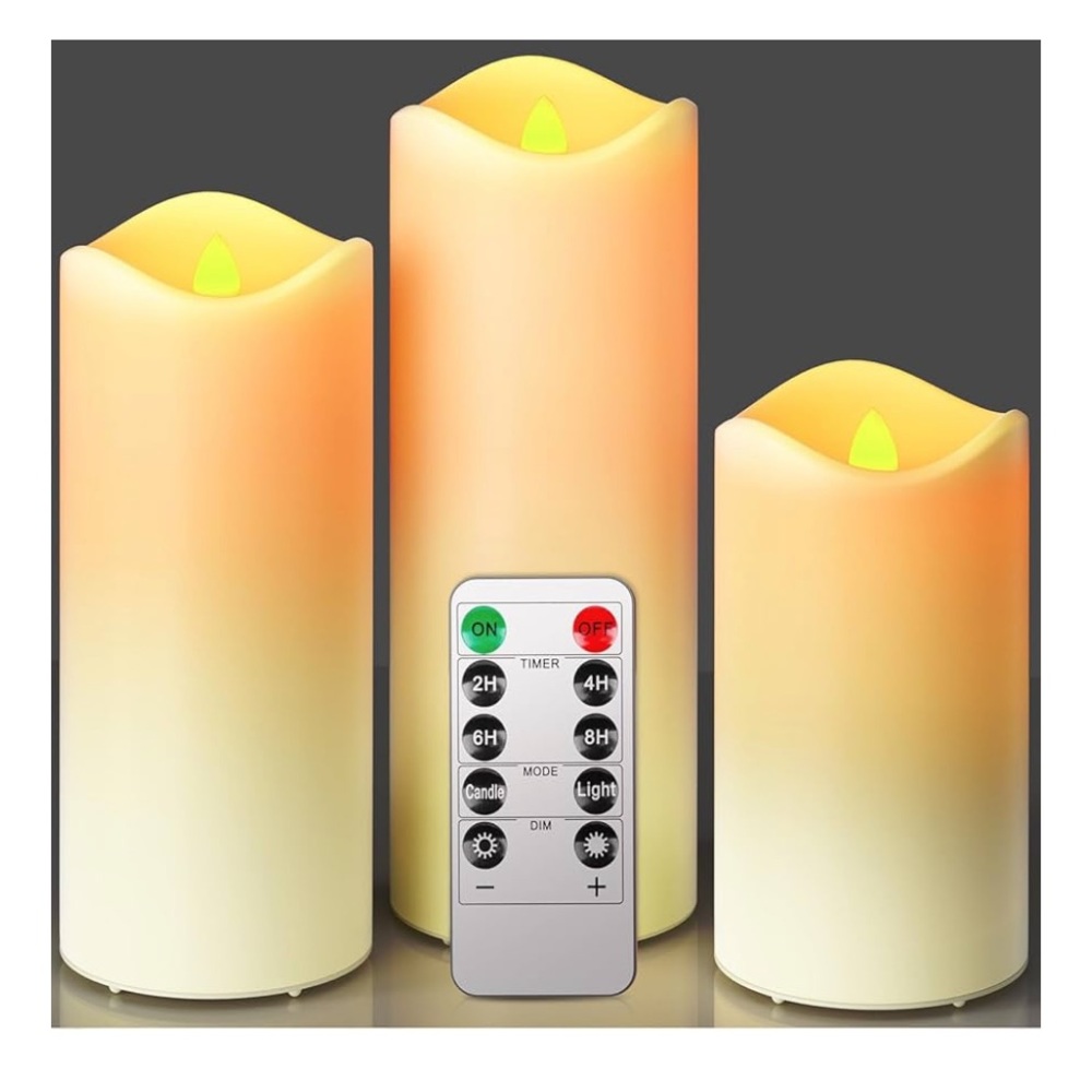 ~Set of Flameless LED Candles with Remote~